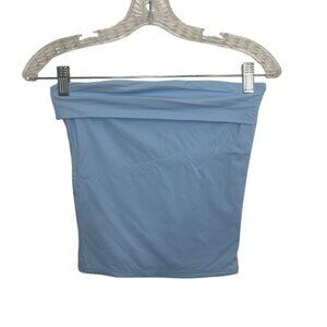 Qinsen Strapless Tube Top Small Blue New Summer